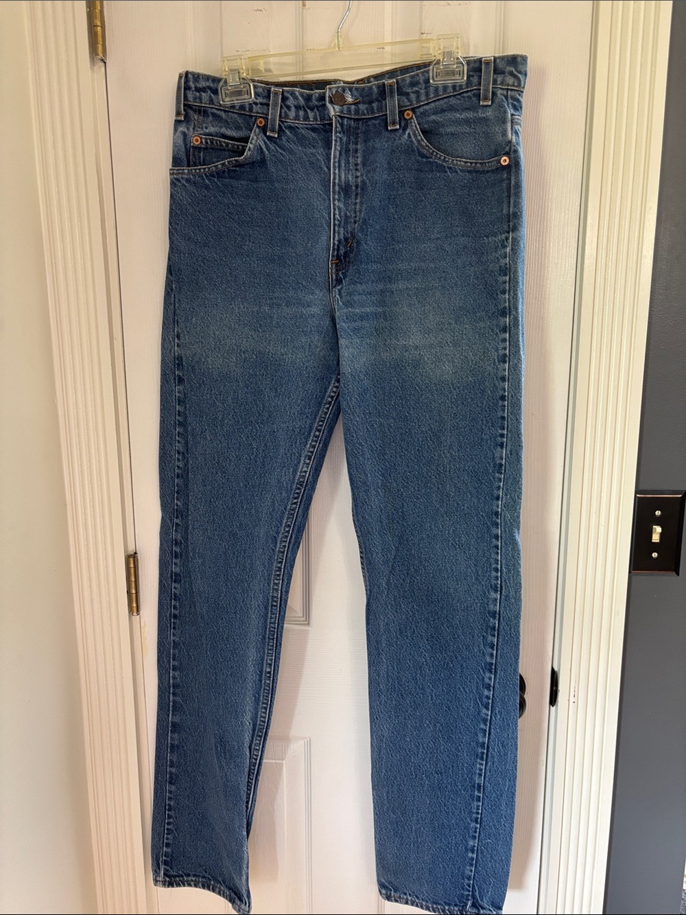 Classic 505 Men's Blue Straight-Leg Jeans Mexico Orange Tab